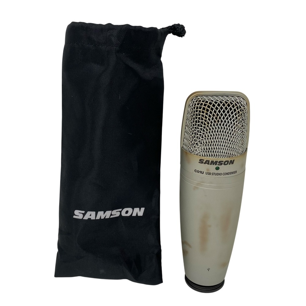 Samson C01U USB Studio Condenser Microphone Silver with Pouch Podcasting Music